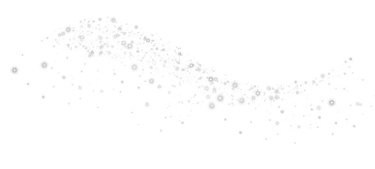 Magic white smoke with glitter and small particles of twinkling stars. Fog with luminous particles. White vapor with stardust. Morning fog over land or water. PNG.