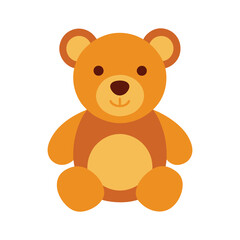 A cute teddy toy bear colorful vector illustration