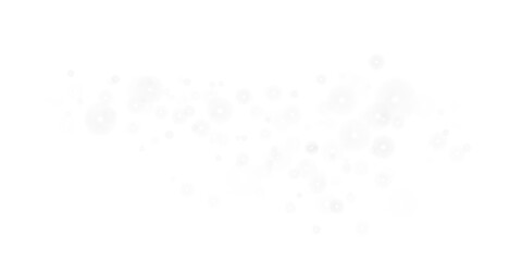 Fantastic white smoke background. Magic white smoke with glitter and small particles of twinkling stars. Fog with luminous particles. White vapor with stardust. Morning fog over land or water. PNG.