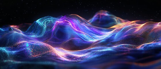 Holographic cloud computing visualization with multi-layered floating data streams