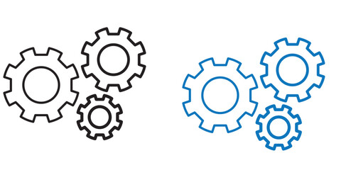 Gear icon, Gear setting icon set. setting sign . cogs symbol . gear wheel mechanism .  1176