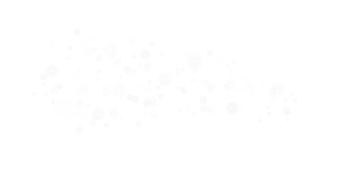 Fantastic white smoke background. Magic white smoke with glitter and small particles of twinkling stars. Fog with luminous particles. White vapor with stardust. Morning fog over land or water. PNG.