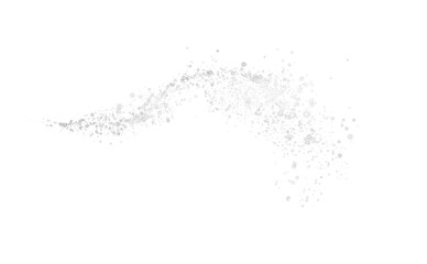 Fantastic white smoke background. Magic white smoke with glitter and small particles of twinkling stars. Fog with luminous particles. White vapor with stardust. Morning fog over land or water. PNG.
