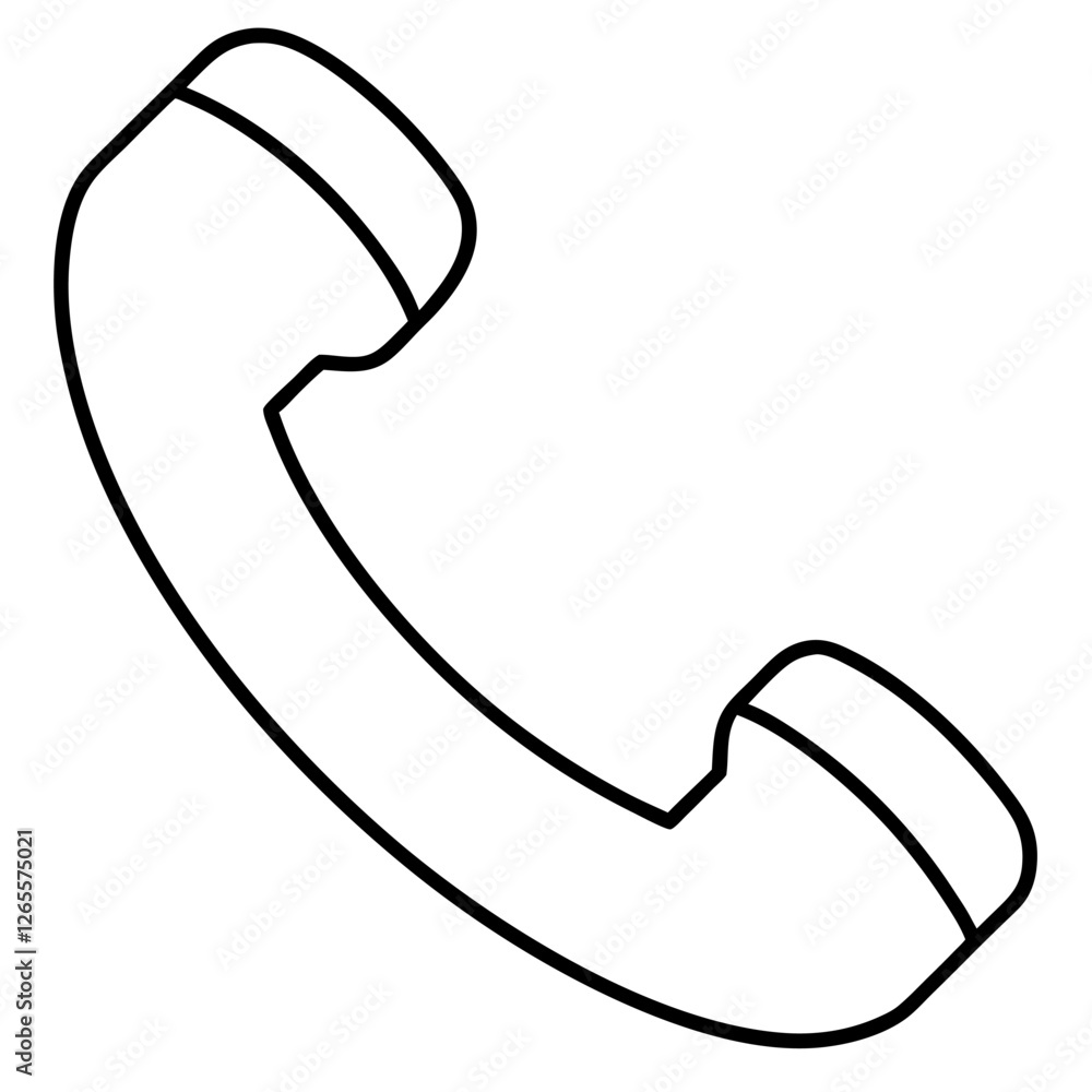 Poster phone call icon call contact icon linear style sign for phone concept and web design symbol illustra