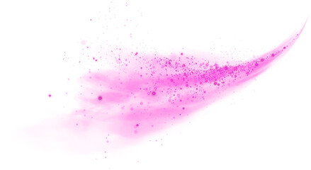 Fantastic pink smoke background. Magic pink smoke with glitter and small particles of twinkling stars. Fog with luminous particles. Pink vapor with stardust. Morning fog over land or water surface PNG