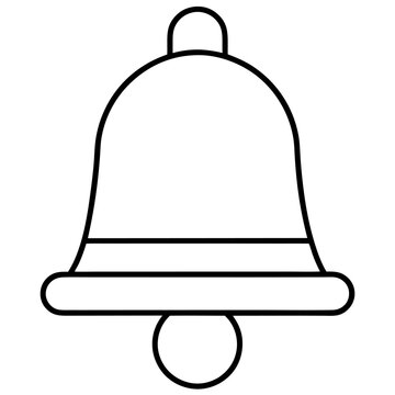Christmas bell isolated on white illustration design isolated vector sketch freehand outline hand drawn picture sketchy line art icon sign 