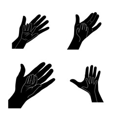 silhouette 4 icon hand