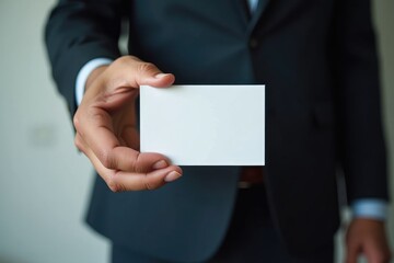 Professional Identity: Blank Business Card Mockup