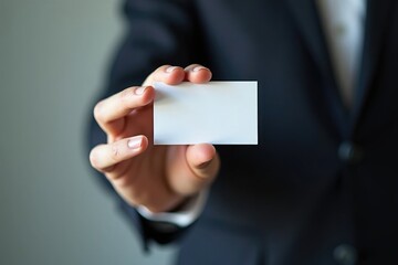 Professional Identity: Blank Business Card Mockup
