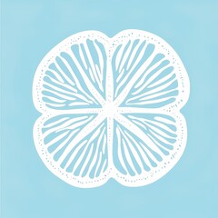 Naklejka premium White outline of a sand dollar clipart