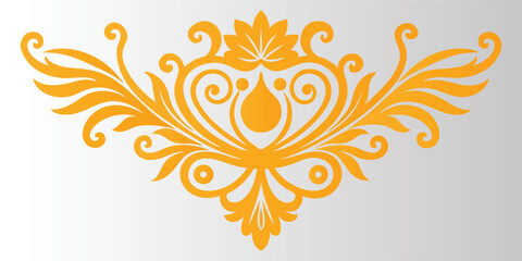 vector illustration of a floral ornament.