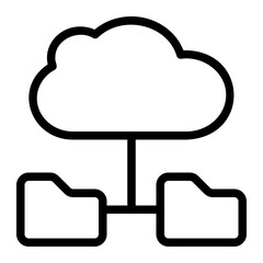 cloud computing line icon