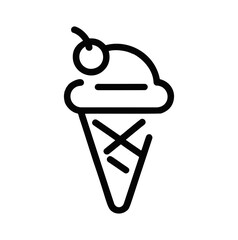 Ice Cream Rounded Line Icon
