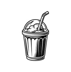 Hand drawn fresh drink icon
