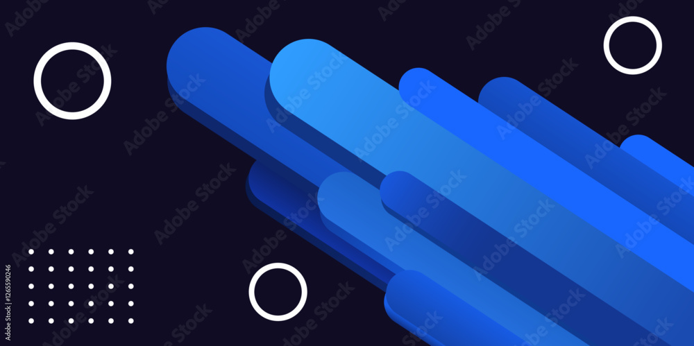 Poster abstract wave background with colorful shapes vector.