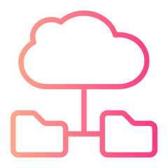 cloud computing gradient icon