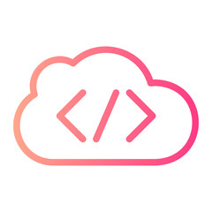 cloud computing gradient icon