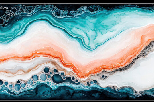 Abstract liquid gradients in vivid watercolor effects create mesmerizing flow