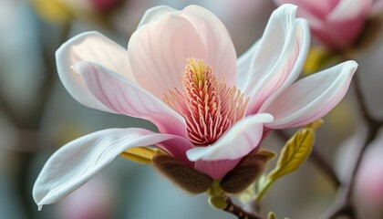 Fototapeta premium Gentle Touch on Blooming Flower