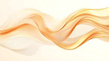 Minimalist Abstract beige background with flowing fabric shapes