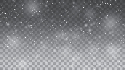 Christmas glowing bokeh confetti light and glitter texture overlay for your design. Snow blizzard, snow background © Creative
