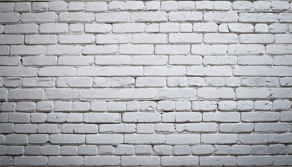 Fototapeta premium Detail of a white brick wall texture used as background