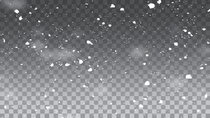 Vector magical snow. white snow png. Magic glow, light effect. New Year. Snow. background. Snow blizzard, snow background