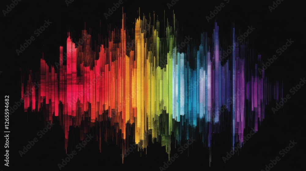 Poster vibrant equalizer waves create a dynamic sound spectrum