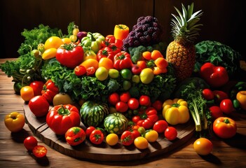 colorful arrangement vibrant fruits vegetables eye catching geometric patterns fresh healthy feast, rainbow, lgbtq, lgbt, pride, love, equality, apples, berries