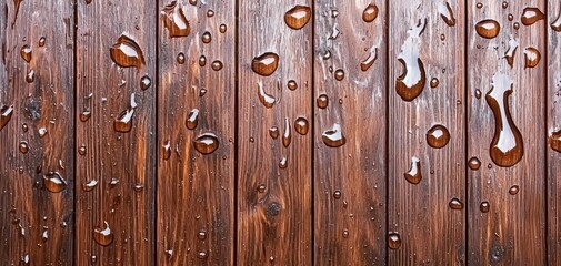 Fototapeta premium Rough wooden panel with deep brown tones, weathered and aged surface, visible wood grain, rustic and farmhouse-inspired design