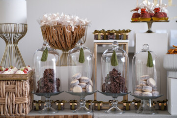 dessert bar at high end wedding reception