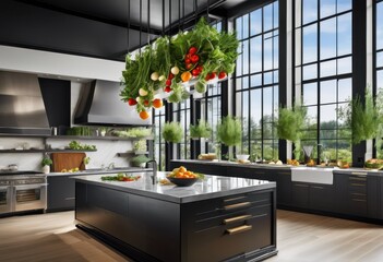 vibrant display dynamic floating culinary ingredients bold colorful scenes gourmet representation, food, portfolio, vegetables, fruits, plates, flavors