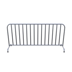 Temporary Fence, 3d illustration Isolated on white background