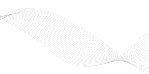 White and gray digital future technology concept wave and curve line background.

