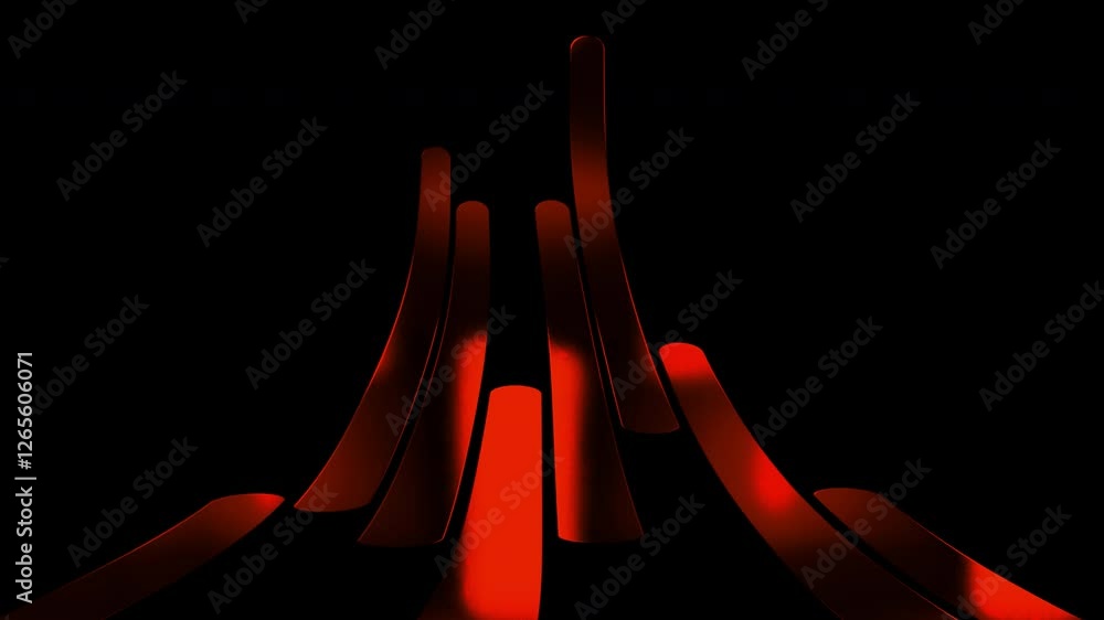 Aufkleber metallic red lines background video. transparent element in 4k resolution