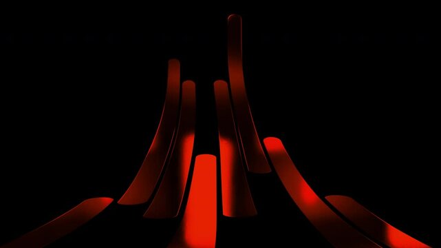 Metallic Red lines background video. Transparent element In 4K Resolution