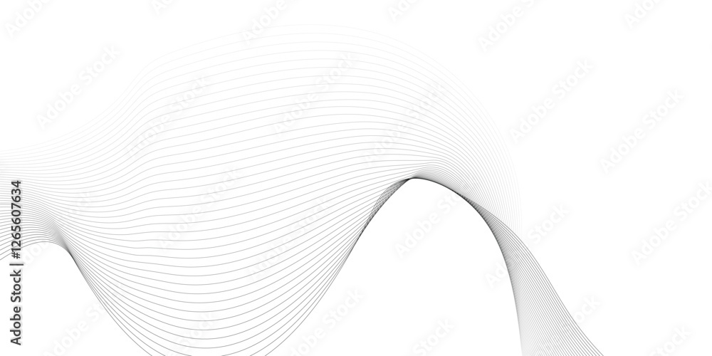 Poster abstract grey smooth element swoosh speed wave modern stream background. abstract wave line for broc