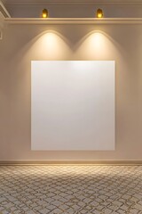 empty gallery with empty frame