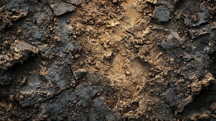 Close up photograph of cracked mud earth surface