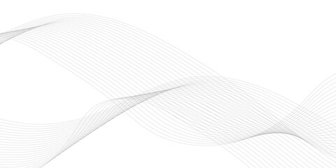 Gray and white wave background with flowing particles. Digital future technology concept. Vector illustration