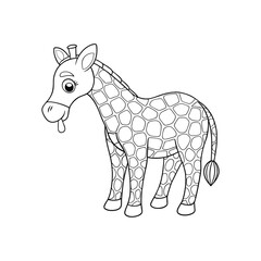 Fototapeta premium giraffee cartoon isolated on white