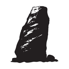Rock silhouette vector illustration