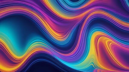 Obraz premium Vibrant abstract background with swirling, multicolored waves. Perfect for modern designs, presentations, and digital art projects.
