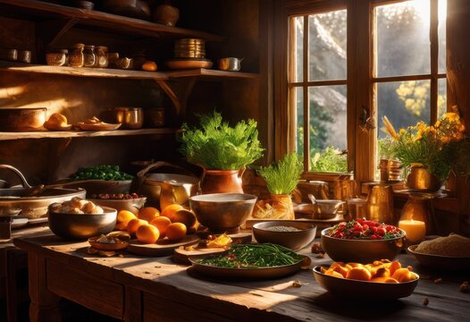 vibrant culinary ingredients compilation featuring fresh colorful aromatic herbs delicious dish inspiration, spices, vegetables, fruits, peppers, onions
