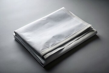 Blank Newspaper Mockup: Grey Background, Print Media Design Template
