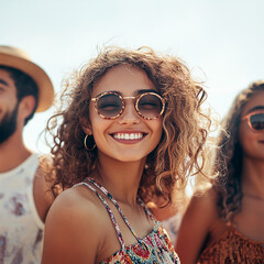 portrait of a young happy smiling woman