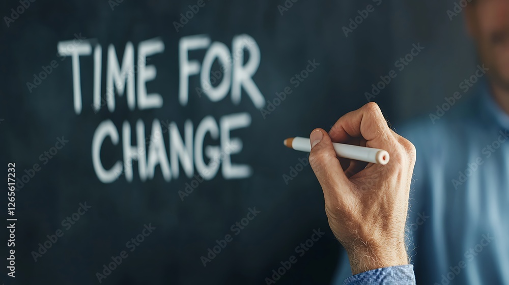 Poster a person writes 