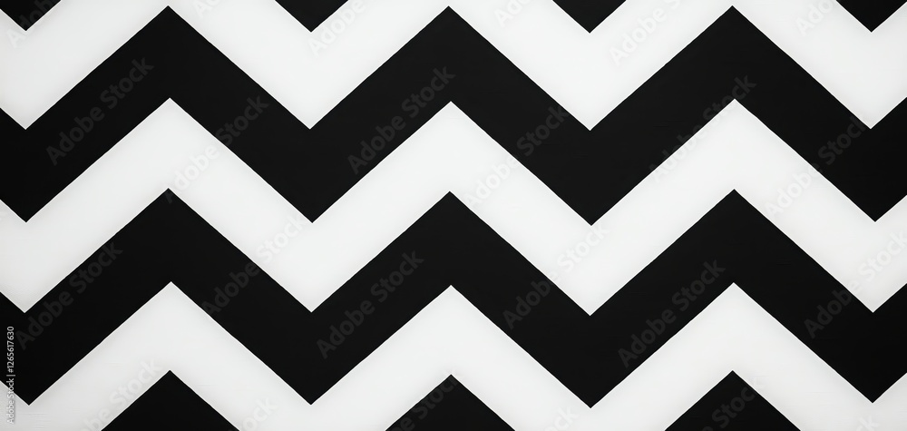 Poster abstract black and white zigzag pattern perfect for modern design projects.