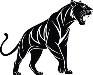 Tiger silhouette, Tiger vector, Tiger icon