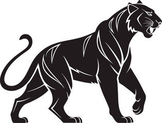 Tiger silhouette, Tiger vector, Tiger icon